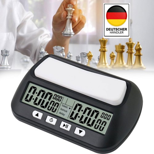 Schachuhr schwarz digital - schachuhr,
